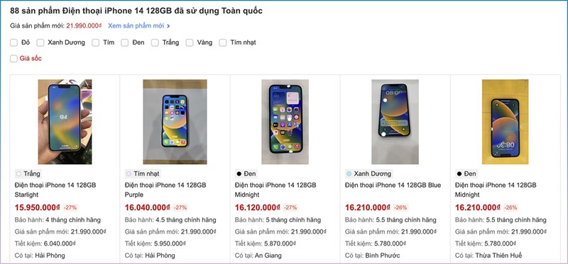 iPhone 14 cũ giá bao nhiêu? Nghe đồn rẻ hơn máy mới đến tận 6.04 triệu