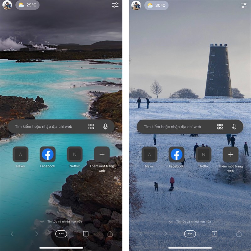 Cách thay đổi hình nền Edge iOS Cách thay đổi hình nền Edge iOS