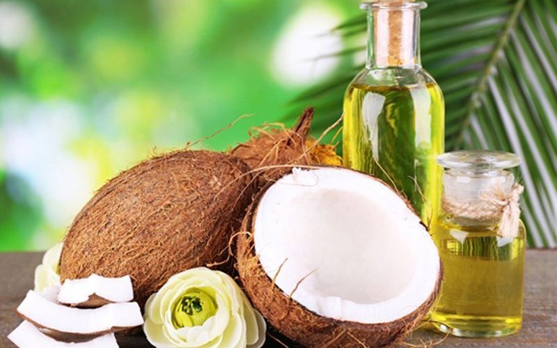 Coconut oil helps nourish hair effectively