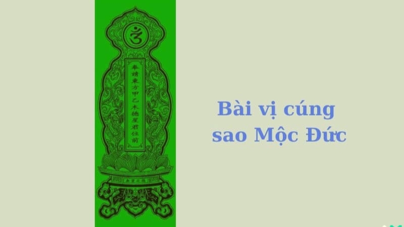 Bài vị cúng sao Mộc Đức