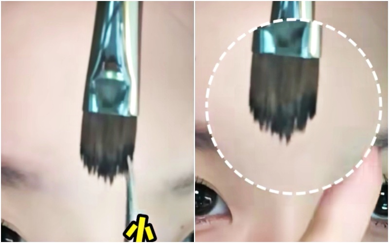 Trim the tip of the concealer brush