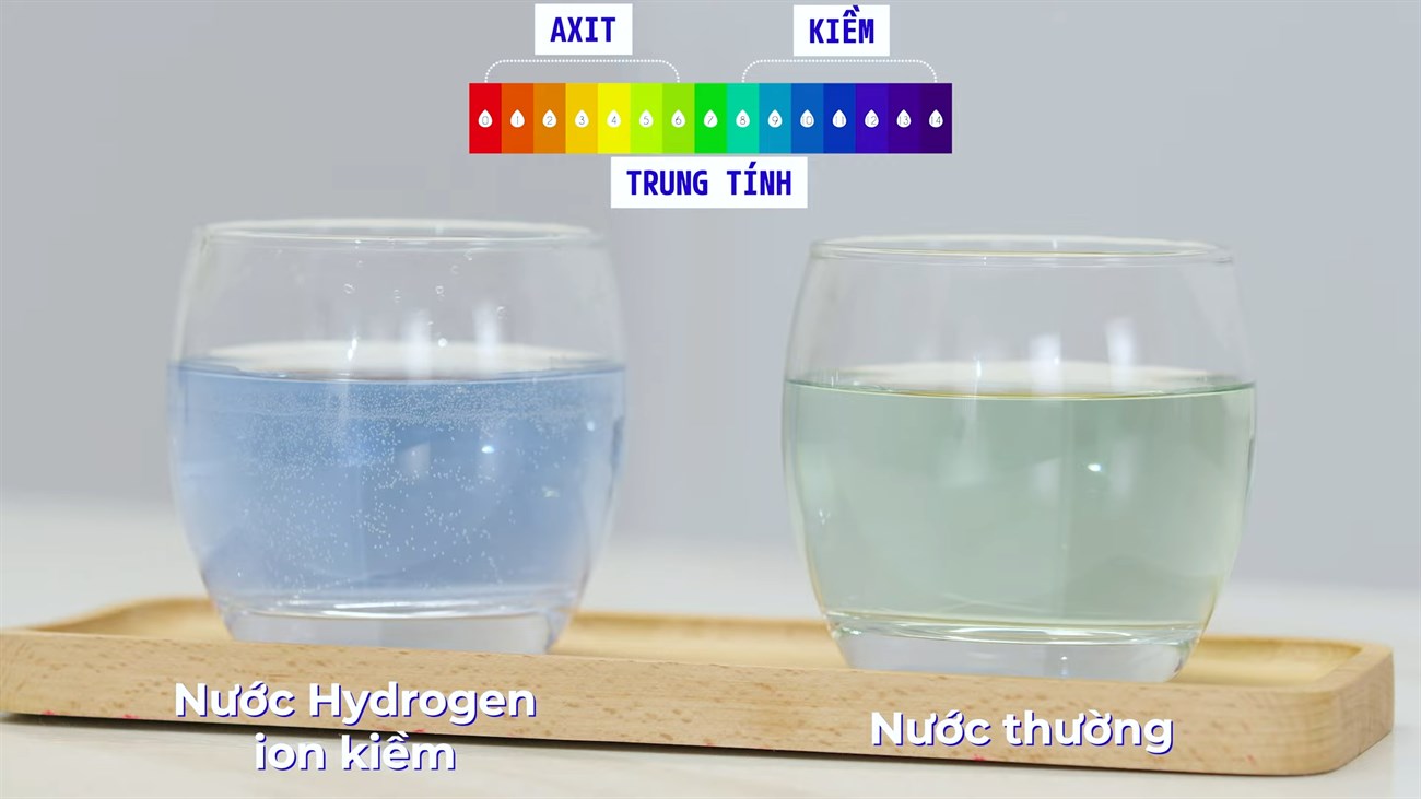 Nước Hydrogen ion kiềm có màu tím xanh