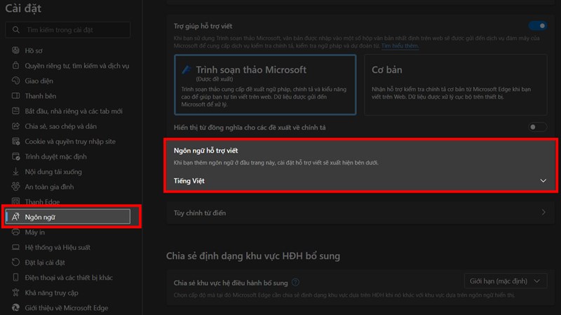 Cách bật kiểm tra chính tả trong Microsoft Edge