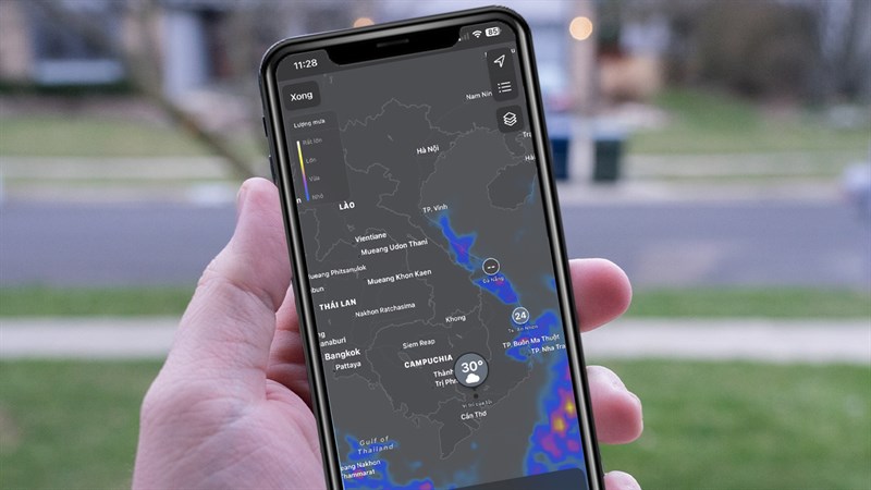 Cách hiển thị bản đồ thời tiết ẩn trên iPhone