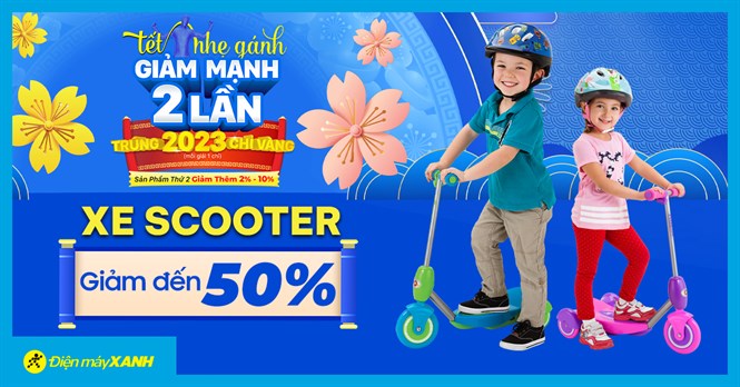 Tết nhẹ gánh - Xe Scooter SALE sốc đến 50%