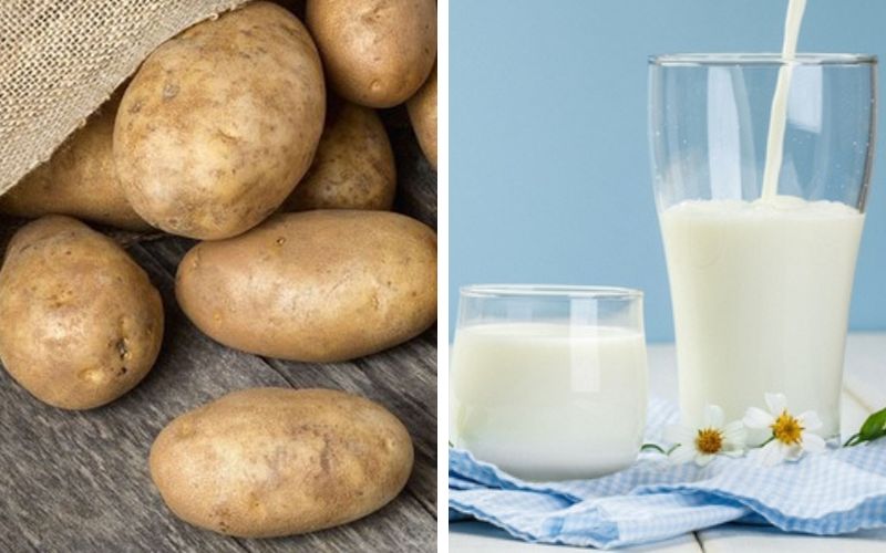 The benefits of potatoes and fresh milk in beauty care