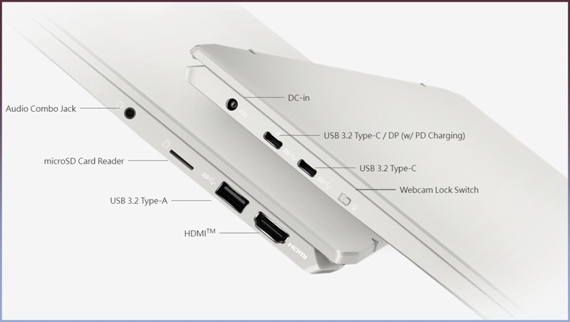 Các cổng kết nối trên MSI Prestige 16 Evo Các cổng kết nối trên MSI Prestige 16 Evo