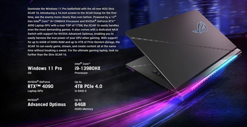 ASUS ROG Strix Scar 16 và ASUS ROG Strix Scar 18