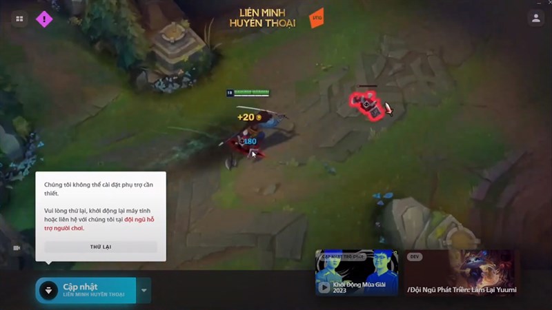 Cách sửa lỗi không thể cài đặt phụ trợ cần thiết Riot client