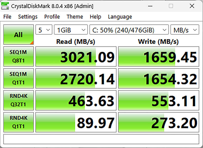 Điểm Crystal Diskmark của ASUS TUF Dash F15 2022. Điểm Crystal Diskmark của ASUS TUF Dash F15 2022.