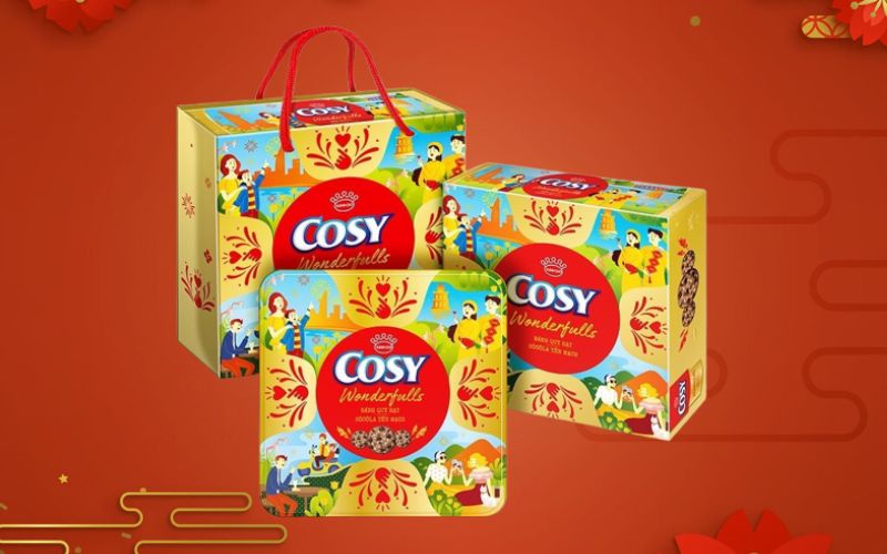 Giỏ quà Tết Kinh Đô bánh Cosy thập cẩm