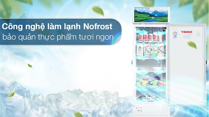 Sử dụng công nghệ làm lạnh Nofrost giúp luồng khí lạnh được luân chuyển đều