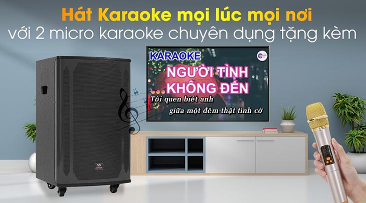 Loa Zenbos có sẵn 2 micro chuyên dụng