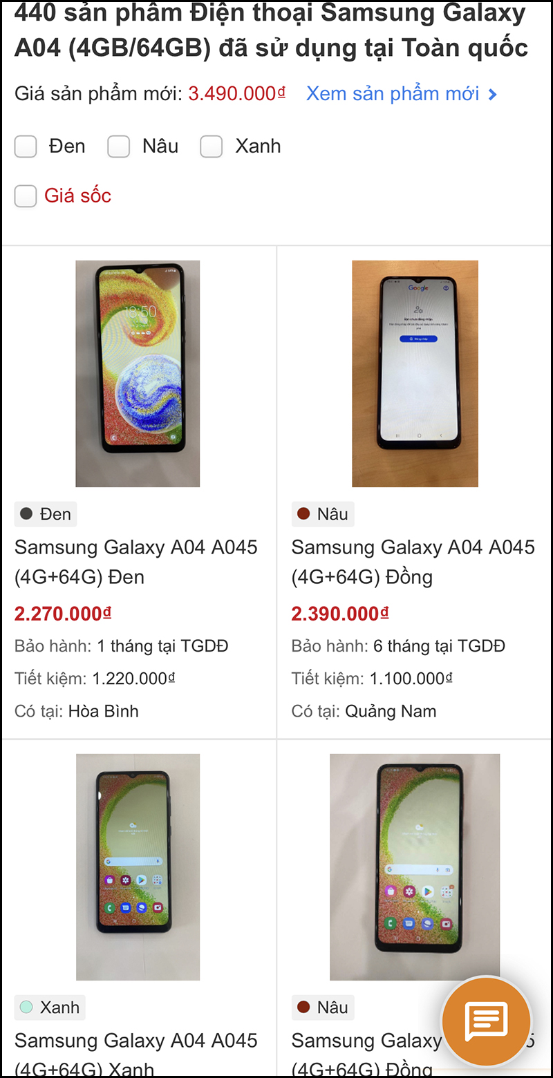 Giá Samsung Galaxy A04 cũ hiện tại đã quá tốt, SamFans mua ngay kẻo lỡ