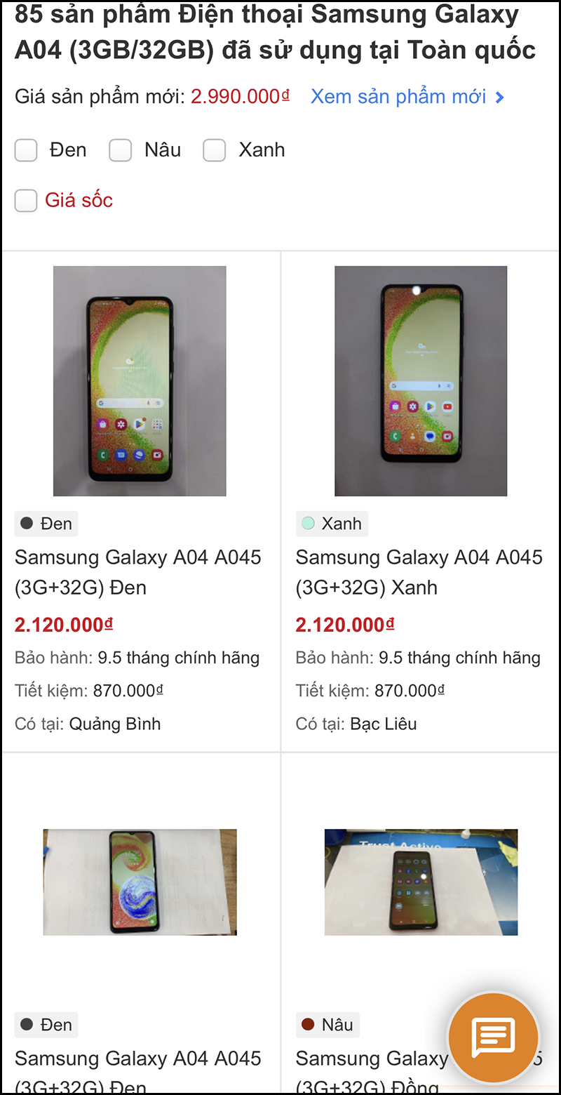 Giá Samsung Galaxy A04 cũ hiện tại đã quá tốt, SamFans mua ngay kẻo lỡ