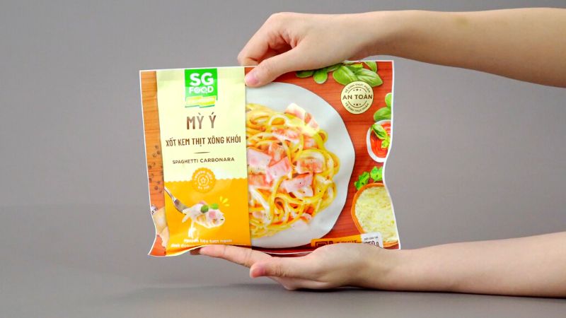 Mì ý sốt kem thịt xông khói SG Food