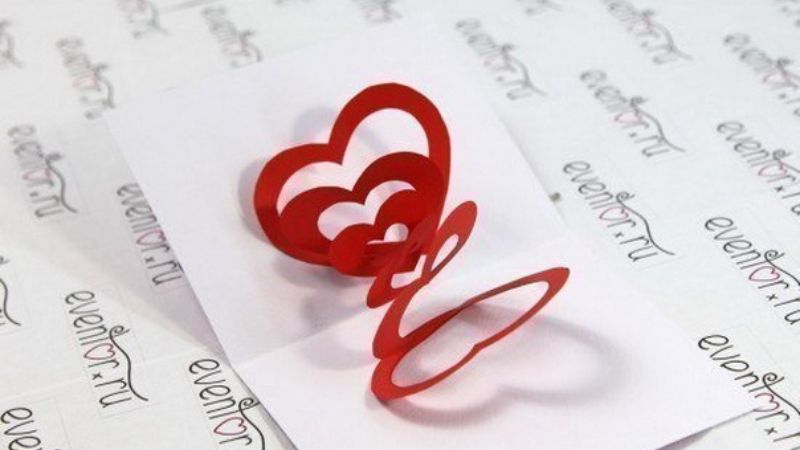 Cách làm thiệp Valentine phong cách Kirigami pop-up card