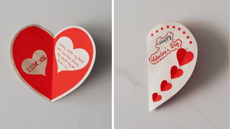 Thiệp Valentine thư trái tim