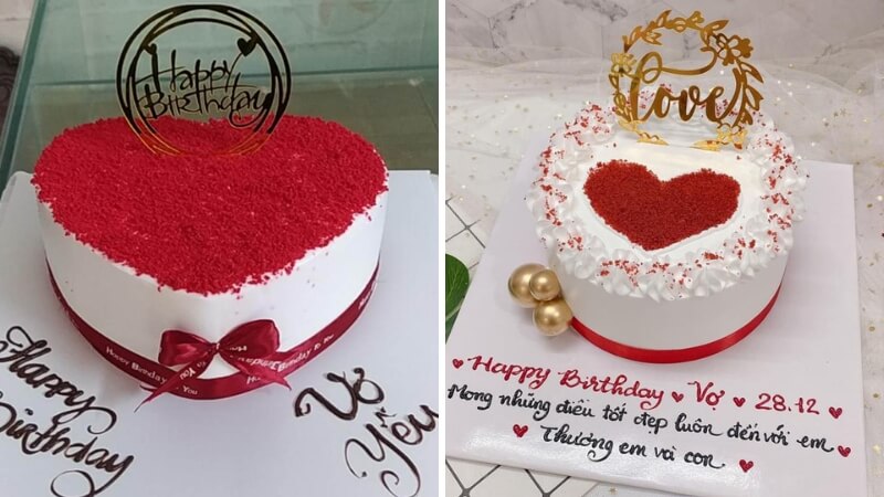 Simple and Romantic Heart-Shaped Birthday Cake Model