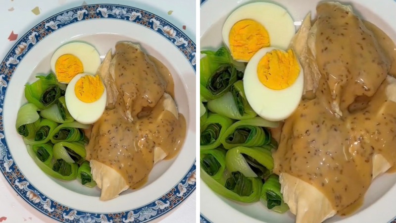 How to make steamed chicken breast with onions and bok choy nutritious, effective weight loss