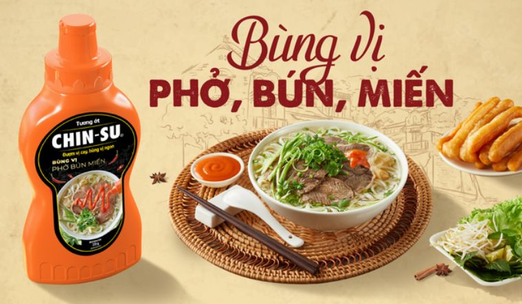 Bùng vị phở, bún, miến với tương ớt Chin-Su mới