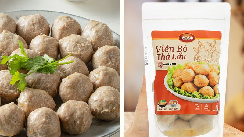 Viên bò thả lẩu Icook