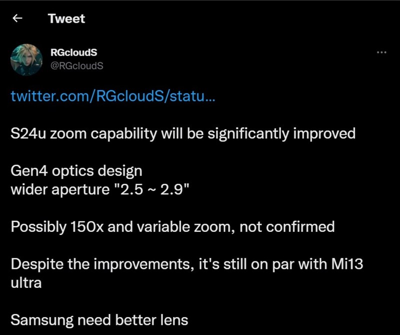 Bài đăng chia sẻ trên Twitter cá nhân của RGcloudS Bài đăng chia sẻ trên Twitter cá nhân của RGcloudS