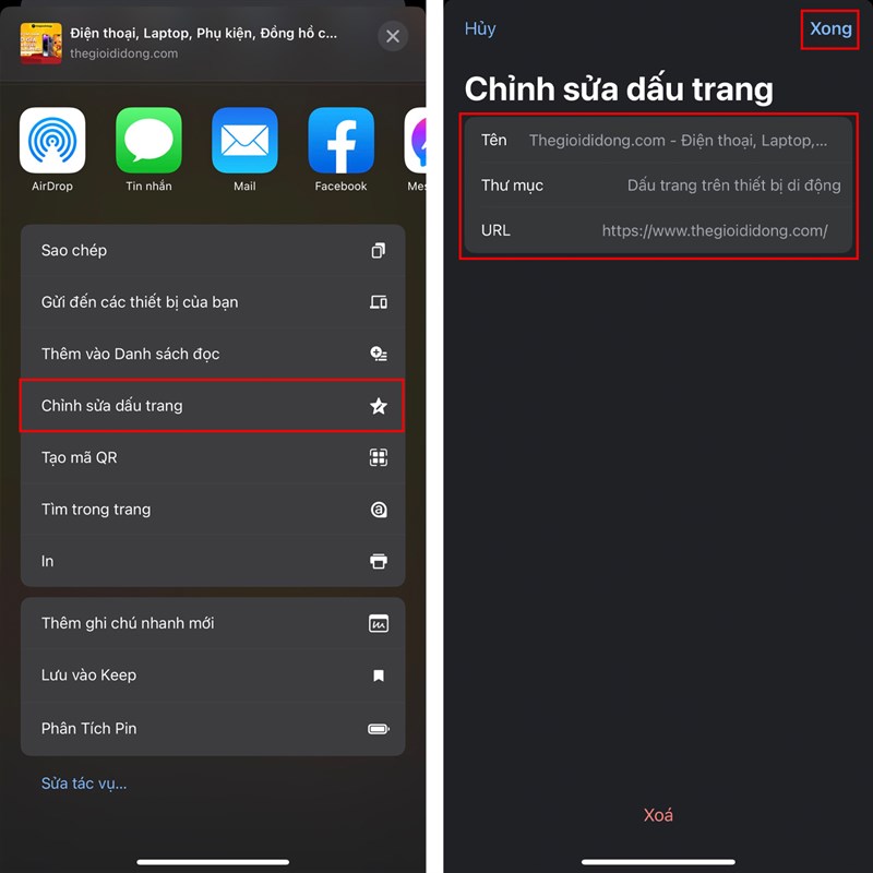 Cách đánh dấu trang trên Chrome điện thoại