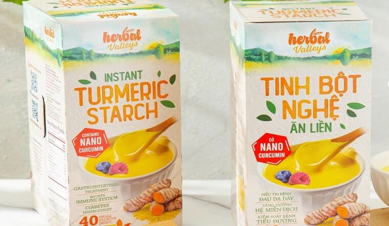 Giới thiệu tinh bột nghệ ăn liền thơm ngon, dinh dưỡng từ Herbal Valleys