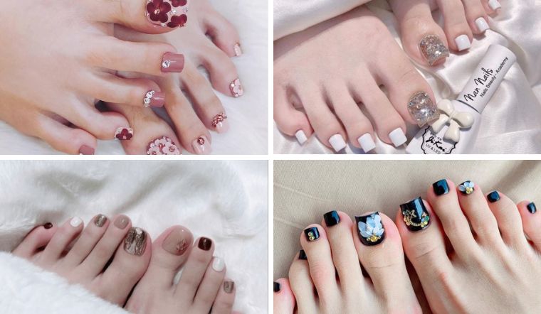 50+ mẫu nail chân đính đá sang trọng, sành điệu nhất hiện nay