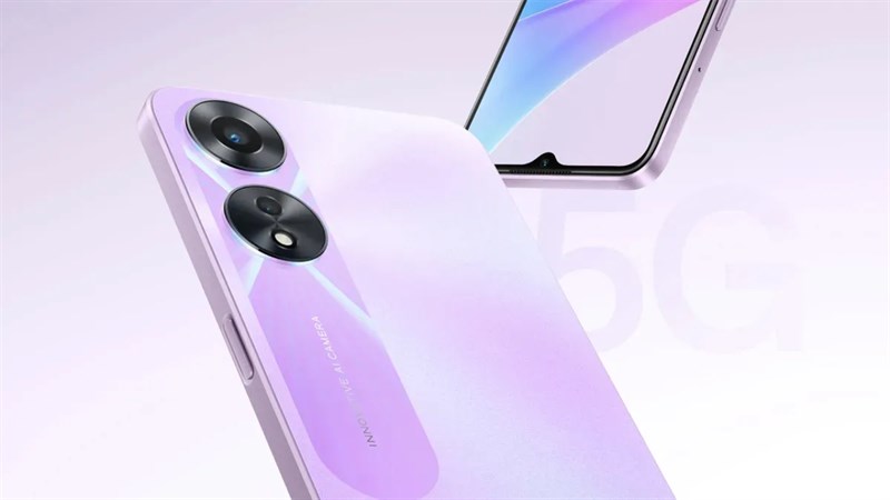 Màu tím trên OPPO A78 5G - Ảnh: OPPO