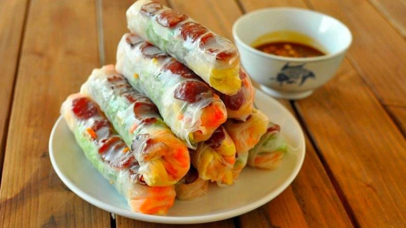 Beef spring rolls