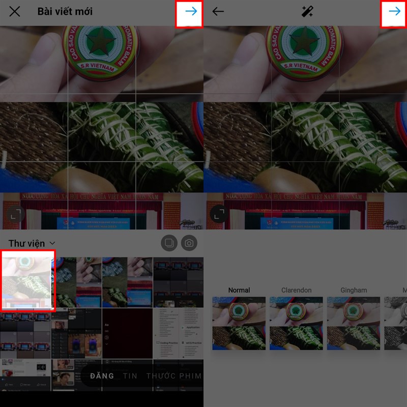 Cách ghép nhiều ảnh thành 1 ảnh khi đăng bài trên Instagram