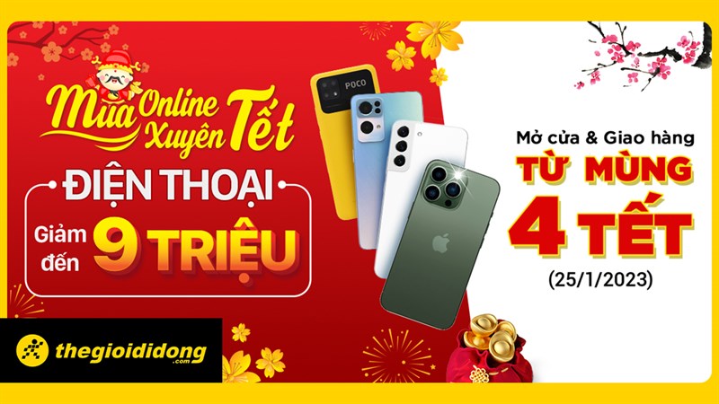 Săn sale xuyên Tết, giảm đến 50%: Ưu đãi hàng loạt điện thoại đến 9 triệu