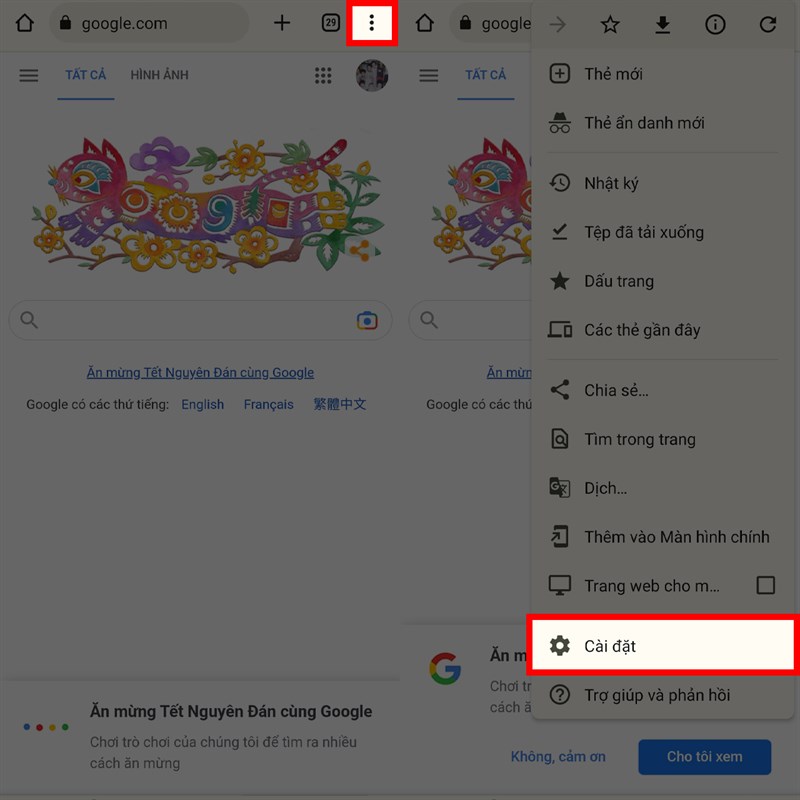 Cách thêm thông tin tự động điền trên Chrome điện thoại
