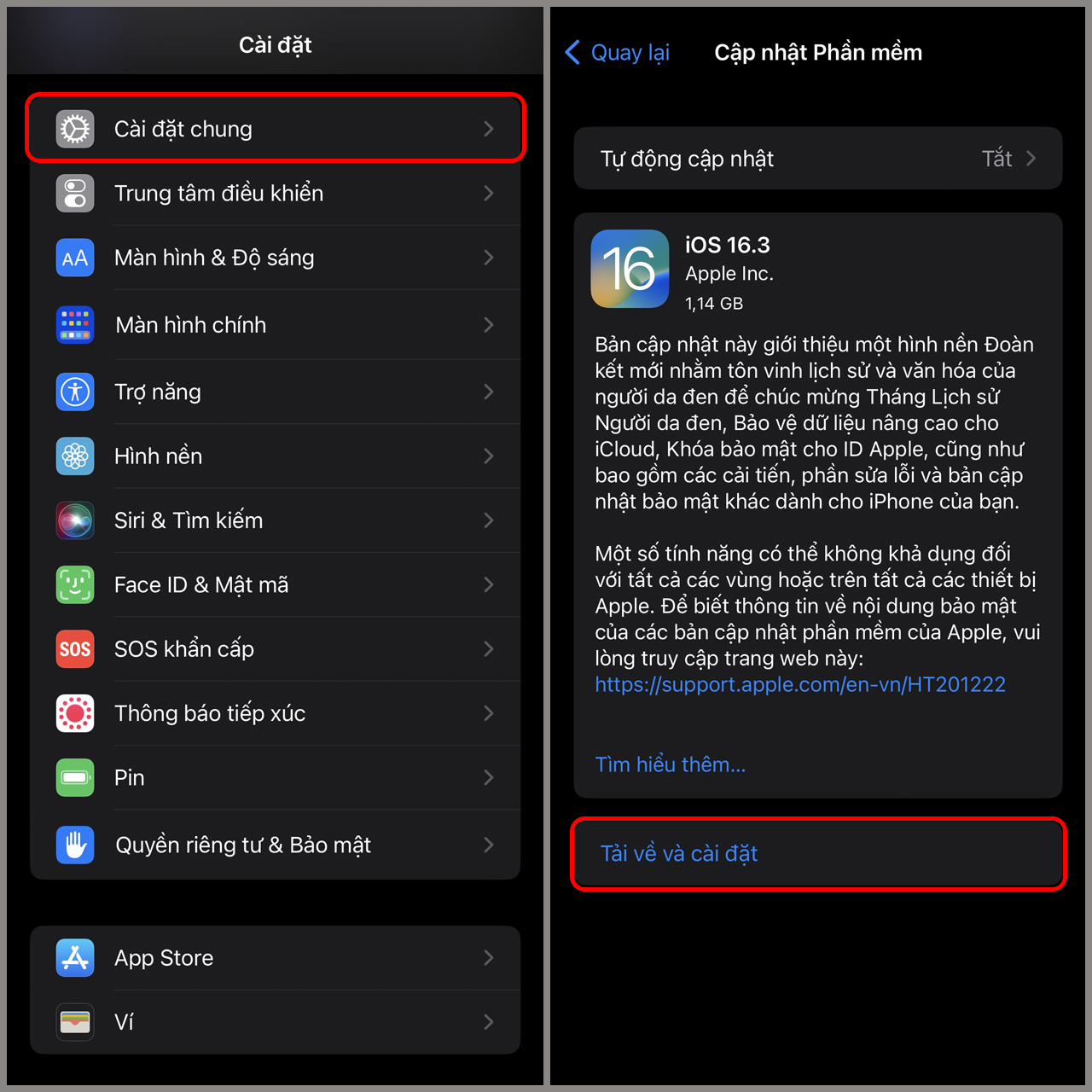 Cách cập nhật iOS 16.3 chính thức Cách cập nhật iOS 16.3 chính thức