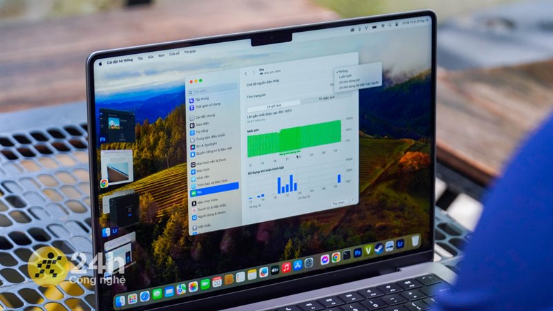 Thời lượng sử dụng pin của MacBook Pro 14 inch 2023 cũng ấn tượng không kém Thời lượng sử dụng pin của MacBook Pro 14 inch 2023 cũng ấn tượng không kém