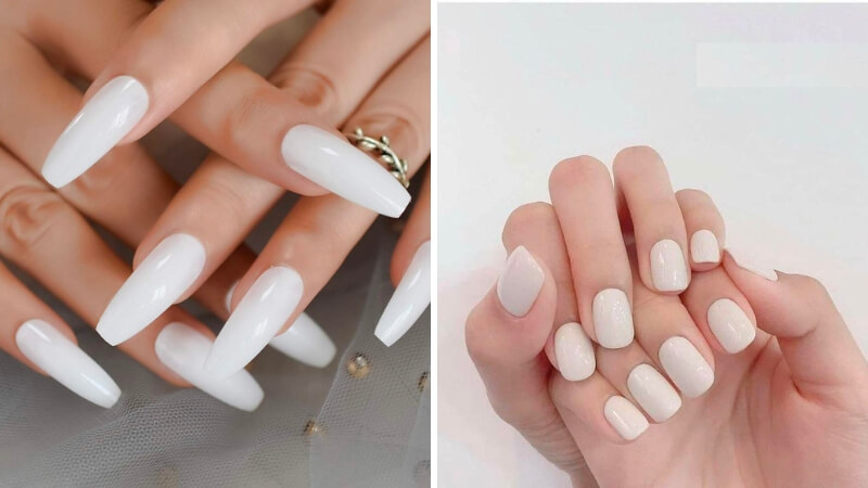 Nail trắng: Top 25 kiểu nail đẹp đơn giản sang trọng hot nhất hiện nay