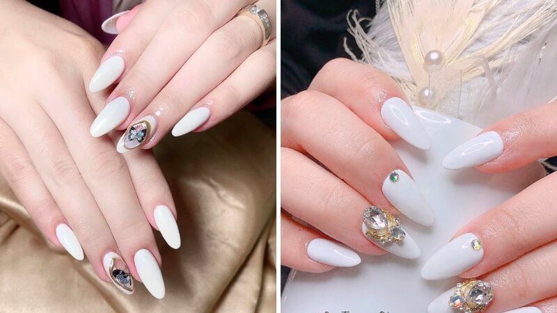 Phụ kiện hoa nhí nail mix bi - hoa sứ nhí nail màu trắng đính móng phong  cách Hàn Nhật - Chăm sóc móng | TheFaceHolic.com
