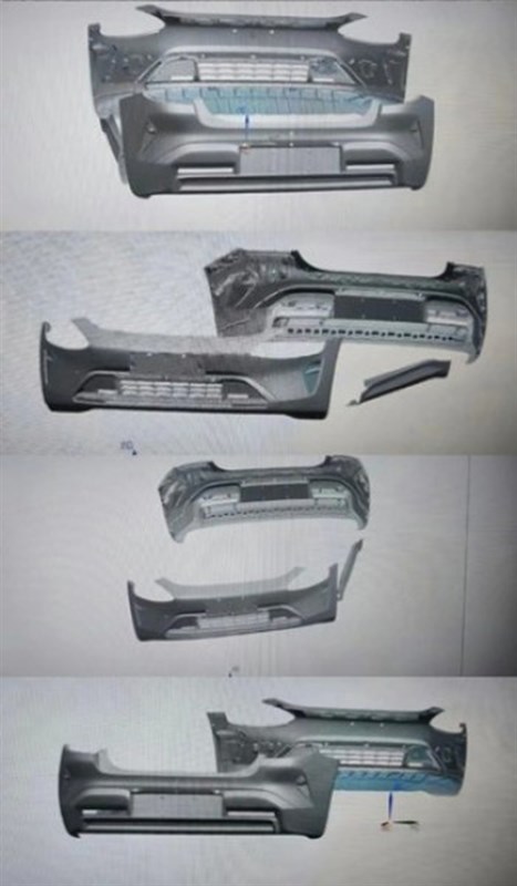 Lộ hình ảnh cản trước và sau của xe điện Xiaomi Lộ hình ảnh cản trước và sau của xe điện Xiaomi