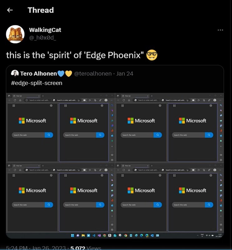 Bài đăng chia sẻ trên Twitter của WalkingCat