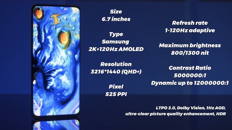 Theo thông số kỹ thuật, màn hình của OnePlus 11 thuộc top đầu hiện nay.
