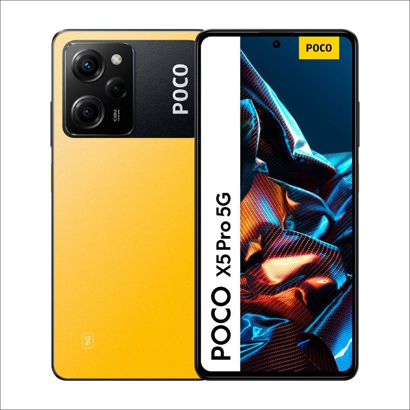 Ảnh render của POCO X5 Pro với phối màu đặc trưng của POCO