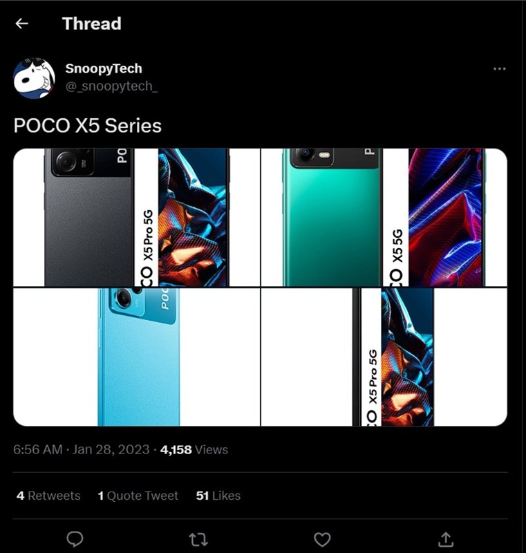 Bài đăng rò rỉ của leaker SnoopyTech