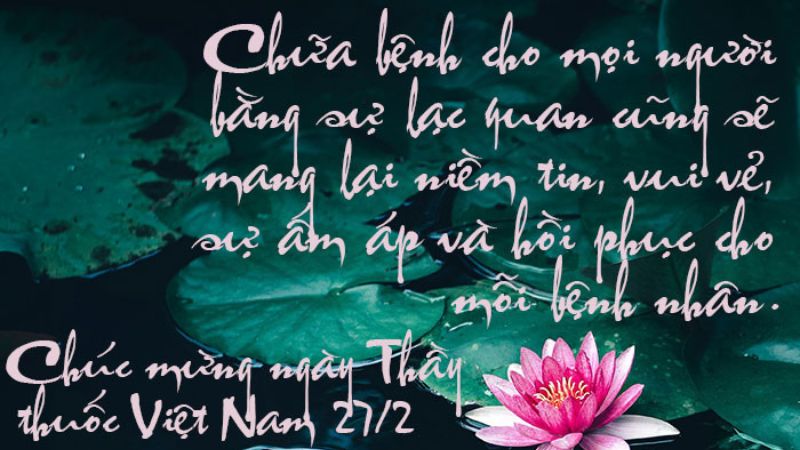 Thiệp mừng ngày 27/2 bằng chữ thư pháp