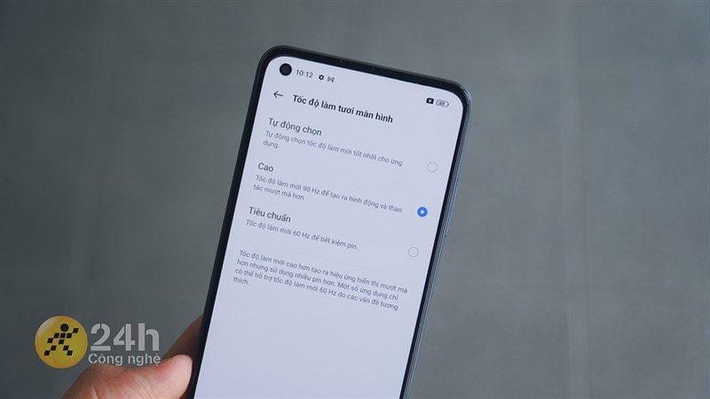 Cách chỉnh tần số quét màn hình cao trên realme 10 Cách chỉnh tần số quét màn hình cao trên realme 10