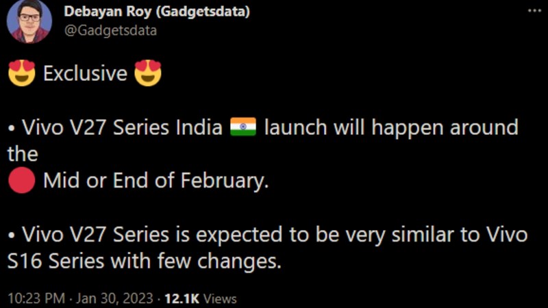 Tweet đăng tải bởi leaker Debayan Roy