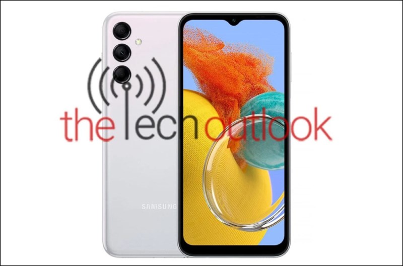 Ảnh render Galaxy M14 5G phiên bản màu bạc
