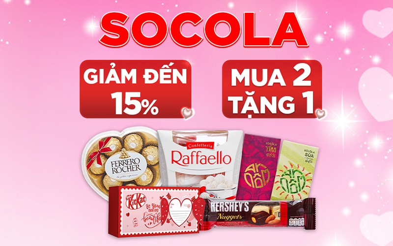 Từ 01/02 – 14/02/2023, mua socola giảm đến 15%