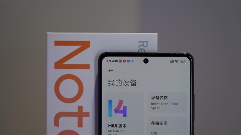 Redmi Note 12 Pro Speed Edition cấu hình mạnh mẽ.